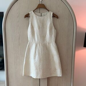 Alice + Olivia Elegant Cream Mini Dress